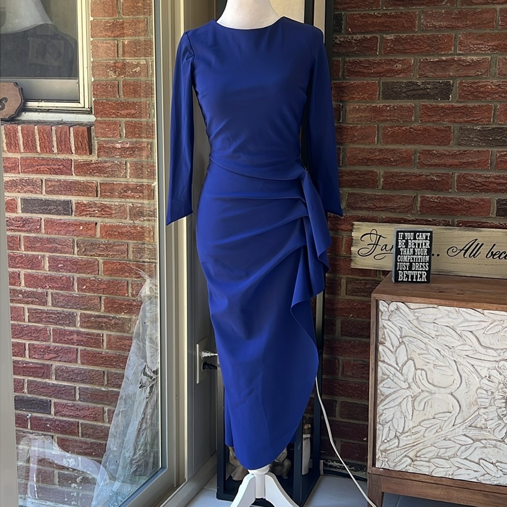 Chiara Boni La Petite Robe Gathered Side Midi-Dress Size 2 NWT - Picture 6 of 9